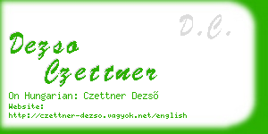 dezso czettner business card