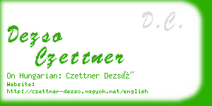 dezso czettner business card